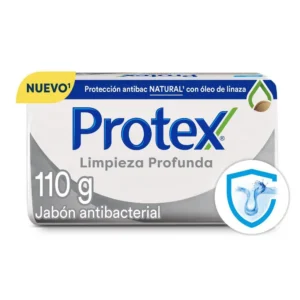 JABON PROTEX LIMPIEZA PROFUNDA CON OLEO DE LINAZA - BARRA x 110 GR