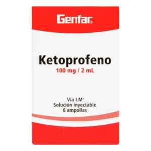 KETOPROFENO 100 MG/2 ML SLN INY - CAJA x 6 AMP