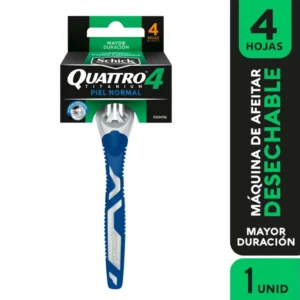 MAQUINA DE AFEITAR SCHICK QUATRO TITANIUM x UND
