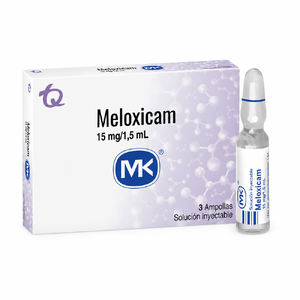 MELOXICAM 15 MG /1.5 ML - CAJA x 3 AMPOLLAS (LAB MK)
