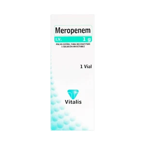 MEROPENEM 1 GR POLVO ESTERIL PARA SLN INY - CAJA x 1 VIALES
