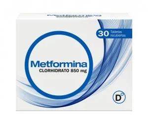 METFORMINA CLORHIDRATO 850 MG - CAJA x 30 TAB. REC.