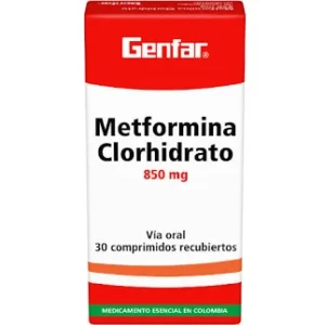 METFORMINA HCL 850 MG - CAJA x 30 TAB