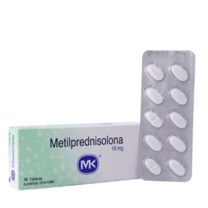 METILPREDNISOLONA 16 MG - CAJA x 10 TAB CUBIERTAS RANURADAS
