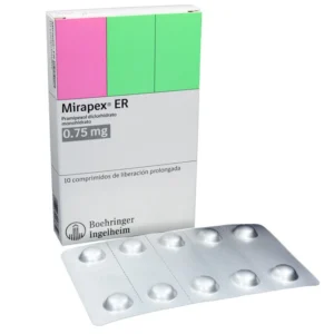 MIRAPEX ER 0.75 MG - CAJA x 10 COMP