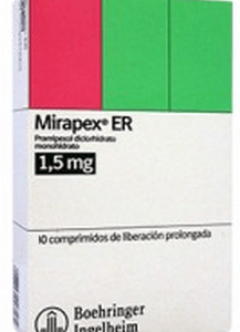 MIRAPEX ER 1.5 MG - CAJA x 10 COMP