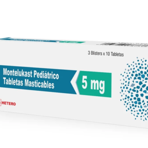 MONTELUKAST PEDIATRICO 5 MG - CAJA x 30 TAB MASTICABLES