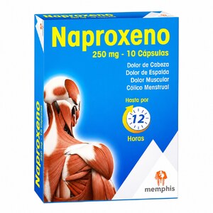 NAPROXENO 250 MG - CAJA x 10 CAP. DURA