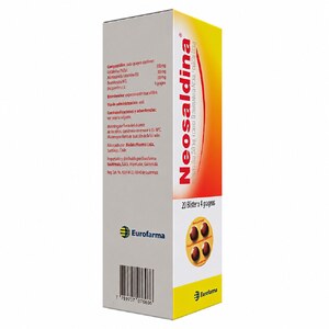 NEOSALDINA - CAJA 25 BLISTERS x 4 GRAGEAS C/U (100 GRAGEAS)