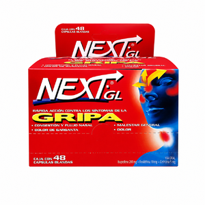 NEXT GL GRIPA - CAJA x 48 CAPS. BLANDAS - (6 BLISTERS x 8 CAPS C/U)