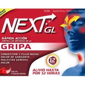 NEXT GL GRIPA - CAJA x 8 CAPS. BLANDAS