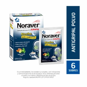 NORAVER GRIPA NOCHE - CAJA x 6 SOBRES x 15 GR C/U