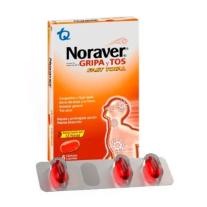 NORAVER GRIPA-TOS FAST TOTAL - CAJA x 6 CAPS LIQ.