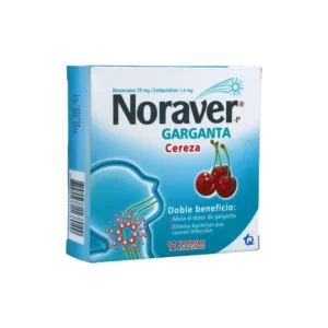 NORAVER - P GARGANTA CEREZA - CAJA x 12 TAB MAST.