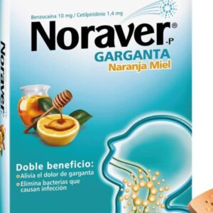 NORAVER - P GARGANTA NARANJA/MIEL - CAJA x 12 TAB MAST