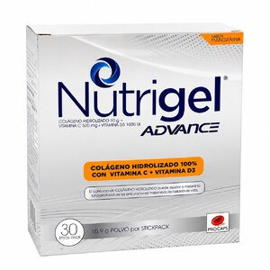 NUTRIGEL ADVANCE SABOR MANDARINA EN POLVO - CAJA x 30 SOBRES