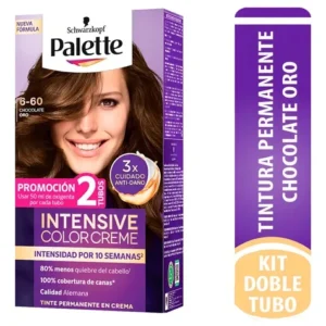 PALETTE 6-60 CHOCOLATE ORO INTENSIVE COLOR CREAM - TUBO x 50 GR + 2 LOCIONES REVELADORAS