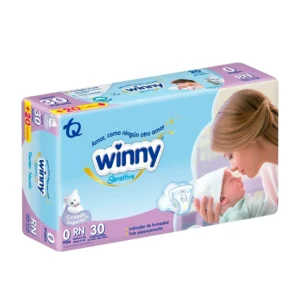 PAÑAL WINNY SENSITIVE ETAPA 0 - BOLSA x 30 PAÑALES + 20 TOALLITAS
