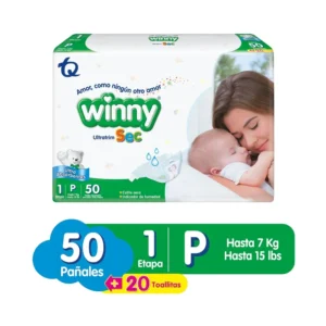 PAÑAL WINNY ULTRAT/SEC ETAPA 1 - BOLSA x 50 PAÑALES + 20 TOALLITAS HUMEDAS