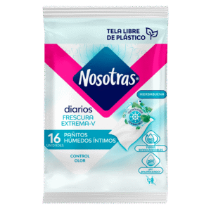 PAÑITOS HUMEDOS NOSOTRAS FRESCURA EXTREMA - PQTE x 16 UND