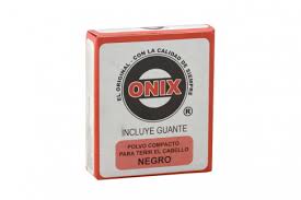 POLVO COMPACTO ONIX PARA TEÑIR EL CABELLO - FCO x 4 UNID - TONALIDAD NEGRO