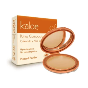 POLVO FACIAL COMPACTO KALOE # 3 MIEL CON CALENDULA ALOE VERA & FILTRO SOLAR - ESTUCHE x 15 GR