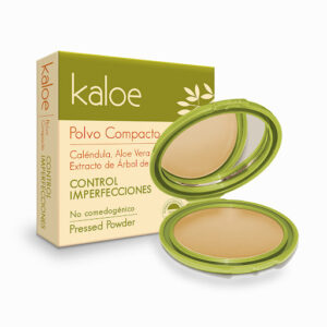 POLVO FACIAL COMPACTO KALOE # 4 BRONCE CON CALENDULA ALOE VERA & FILTRO SOLAR - ESTUCHE x 15 GR