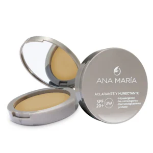 POLVO FACIAL COMPACTO SPF 20 + ARENA ACLARANT. & HTE CON POLVO DE ARROZ ACIDO HIALU. & SEPIWHITE - ESTUCHE x 15 GR