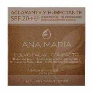 POLVO FACIAL COMPACTO SPF 20 + AVELLANA ACLARANT. & HTE CON POLVO DE ARROZ ACIDO HIALU. & SEPIWHITE - ESTUCHE x 15 GR