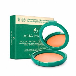 POLVO FACIAL COMPACTO SPF 20 CANELA CON POLVO DE ARROZ & ALOE VERA - ESTUCHE x 15 GR