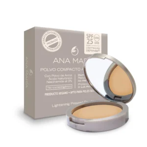 POLVO FACIAL COMPACTO SPF 20 + NATURAL ACLARANT. & HTE CON POLVO DE ARROZ ACIDO HIALU. & SEPIWHITE - ESTUCHE x 15 GR