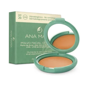 POLVO FACIAL COMPACTO SPF 20 NATURAL CON POLVO DE ARROZ & ALOE VERA - ESTUCHE x 15 GR