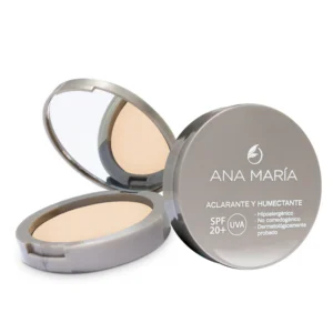 POLVO FACIAL COMPACTO SPF 20 + PERLA ACLARANT. & HTE CON POLVO DE ARROZ ACIDO HIALU. & SEPIWHITE - ESTUCHE x 15 GR