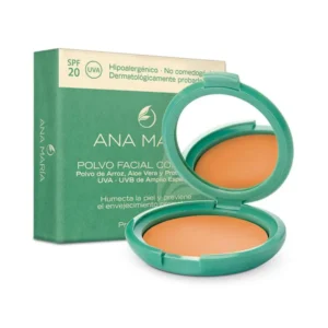 POLVO FACIAL COMPACTO SPF 20 SANDALO CON POLVO DE ARROZ & ALOE VERA - ESTUCHE x 15 GR