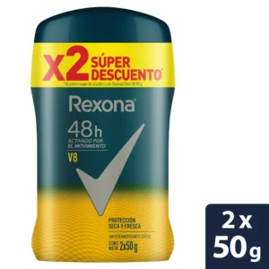PREAPACK x 2 DESOD. REXONA MEN V8 - BARRA x 50 GR - OFERTA ESP.
