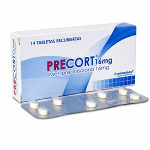 PRECORT 16 MG - CAJA x 14 TAB REC.
