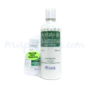 PREPACK ACETATO DE ALUMINO - FCO x 500 ML + FCO x 120 ML