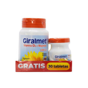 PREPACK GIRALMET 1000 UI/80 MG - FCO x 100 TAB - GRATIS FCO x 30 TAB - OFERTA ESP.