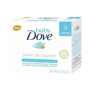 PREPACK JABON DOVE BABY HUMECTACION ENRIQUECIDA - PAQUETE x 3 BARRAS x 75 GR C/U