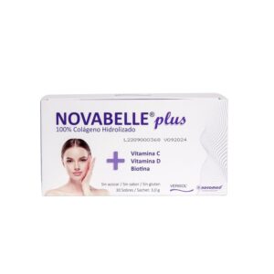 PREPACK NOVABELLE PLUS 100% COLAGENO HIDROLI. CON VIT C, D y BIOTINA - CAJA x 30 SOB. + CAJA x 10 SOBRES x 3.0 GR C/U