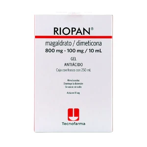 RIOPAN 800 MG + 100 MG/10 ML GEL ORAL - FRASCO x 250 ML