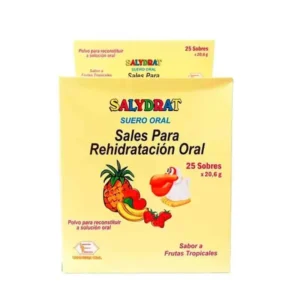 SALYDRAT 20,6 GR SALES DE REHIDRATACION ORAL - CAJA x 25 SOBRES x 20.6 GR - SABOR A FRUTOS TROPICALES