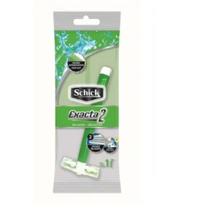 SCHICK EXACTA 2 MAQUINA VERDE DOBLE HOJA PIEL SENSIBLE - BLITER x 1 UND