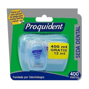 SEDA DENTAL PROQUIDENT CON CERA - CARRETE DISPENSAD. x 400 MT + GRATIS DISPENSAD. x 12 MT - OFERTA ESPECIAL