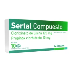 SERTAL COMPUESTO 10 MG /125 MG - CAJA x 10 COMP