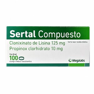 SERTAL COMPUESTO 10 MG /125 MG - CAJA x 100 COMP
