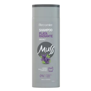 SHAMPOO MUSS PLATA RADIANTE SIN SAL - FCO x 400 ML