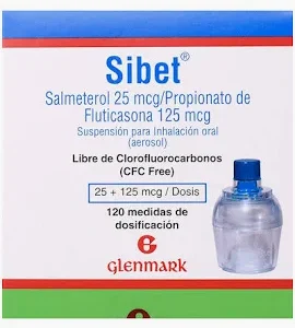 SIBET 25 MCG/125 MCG INH BUCAL - FCO x 120 DOSIS + INHALOCAMARA