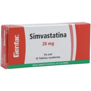 SIMVASTATINA 20 MG - CAJA x 10 TAB REC