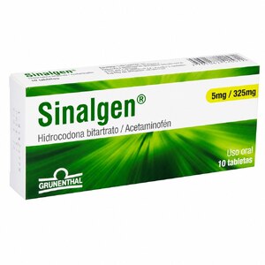 SINALGEN 5 MG + 325 MG - CAJA x 10 TAB